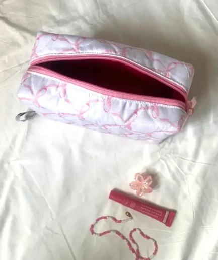 Blush bows pouch by Mogo Bags